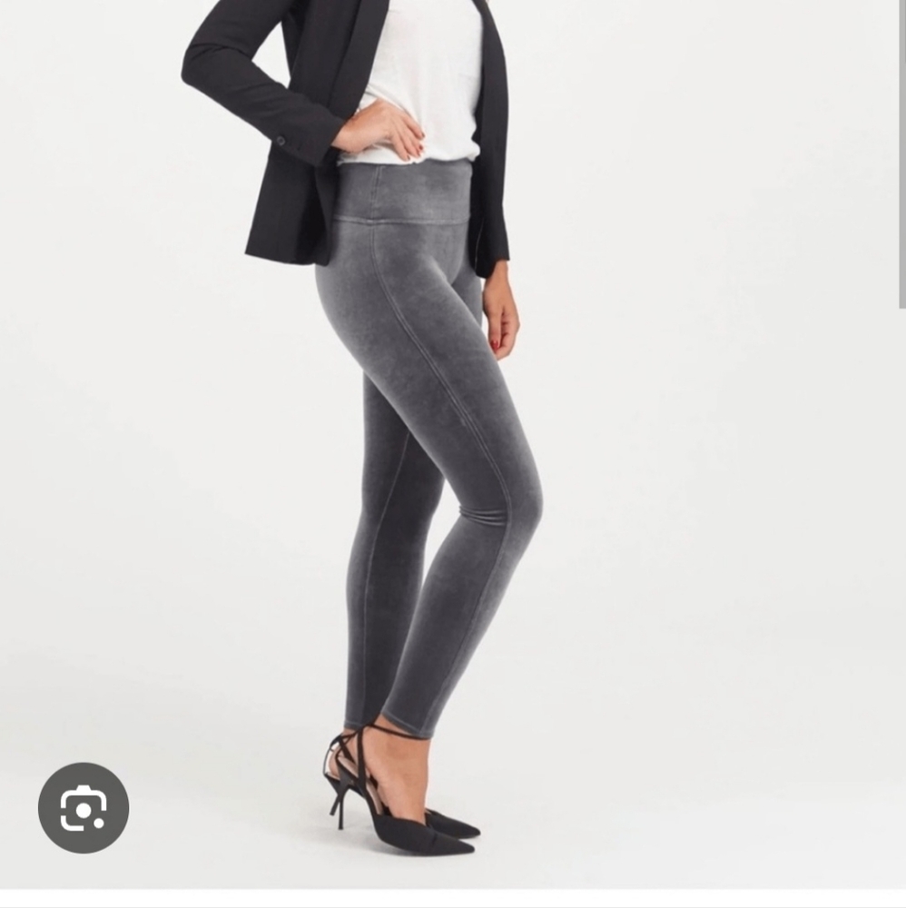 Grey Velvet Leggings